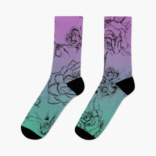 Item preview, Roses Pattern with Purple and Green Background designed and sold by mariagram17.