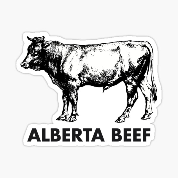 "Alberta Beef" Sticker by paintedlife Redbubble