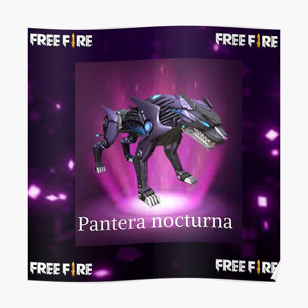 pantera nocturna free fire Póster