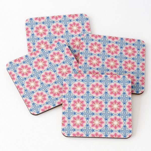 Item preview, Pinkstar Brilliance Burst Pattern Design - Dark Slate Blue - Pale Violet Red - Crimson - Wheat designed and sold by MclaughlinGifts.
