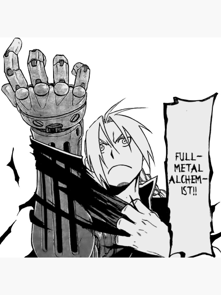 Edward Elric Fullmetal Alchemist Brotherhood Fullmetal Alchemist Manga  Panel Design | Postcard