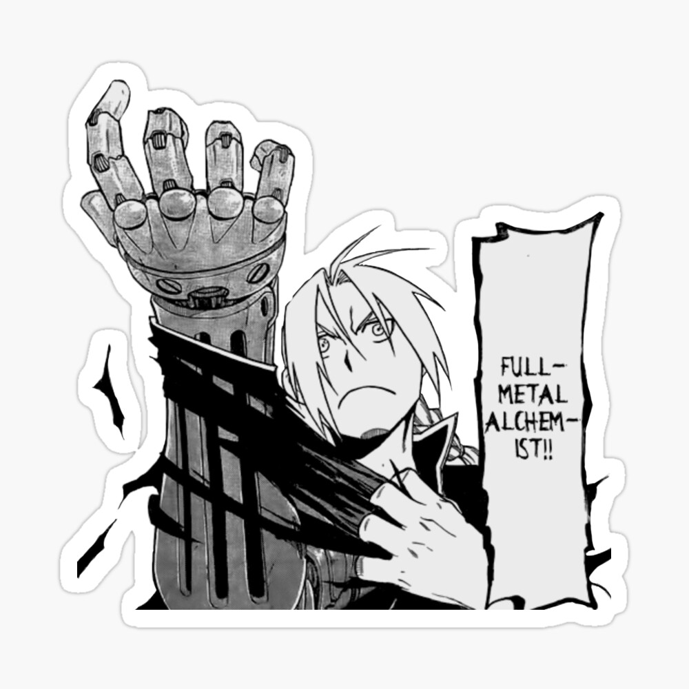 Edward Elric Manga Panel Sticker for Sale by yana47