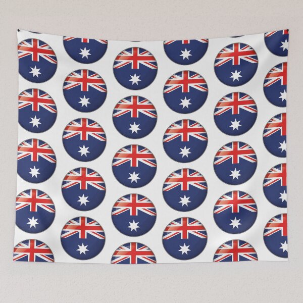 Artikelvorschau, Symbol, das die runde Flagge Australiens darstellt. Ideal für Kataloge institutioneller Materialien und Geografie entworfen und verkauft von LucianoCosmo.