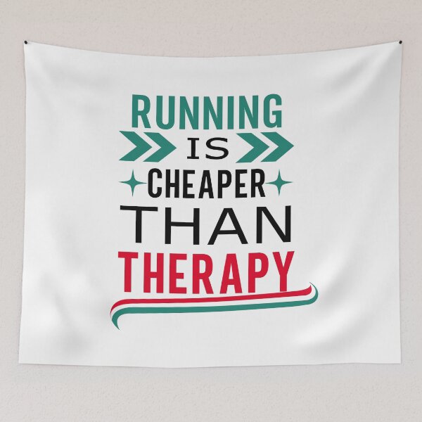 Item preview, running is cheaper than therapy designed and sold by Artsy Aura ⭐⭐⭐⭐⭐  .