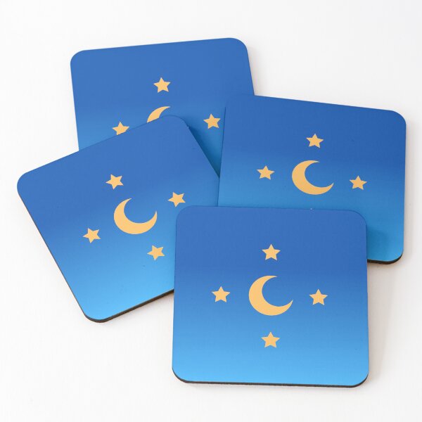 Item preview, Golden Crescent Moon and Stars in Gradient Blue Sky designed and sold by ShaunSandhu.