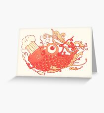 Japanese Red Carp Greeting Card