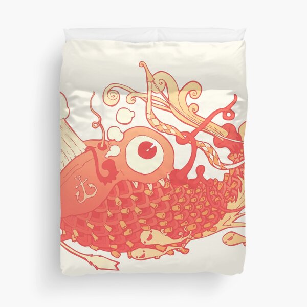 Japanese Red Carp Duvet Cover