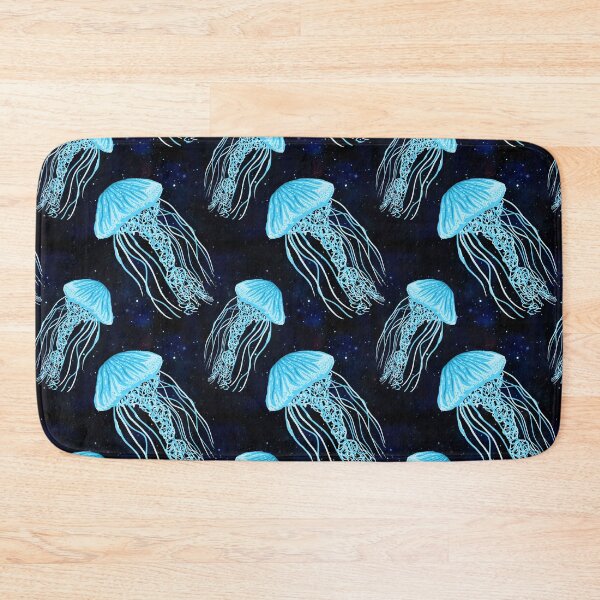 Item preview, Luminescent Blue Jellyfish Pattern designed and sold by Julie Erin Designs.