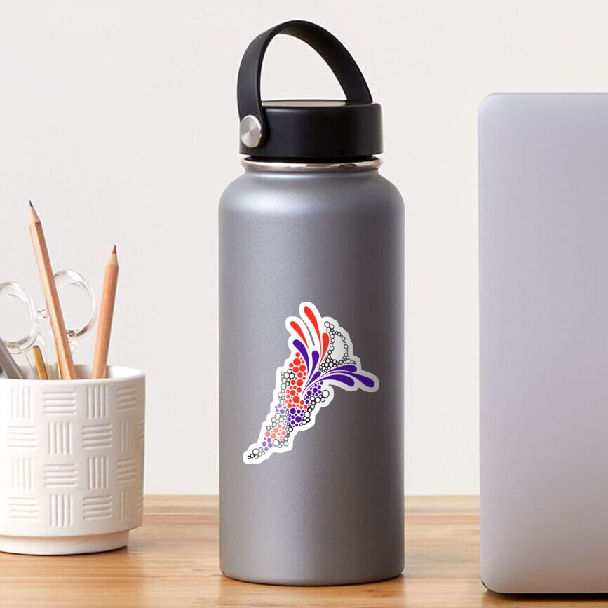 Abstract Bubbles Flourish Sticker