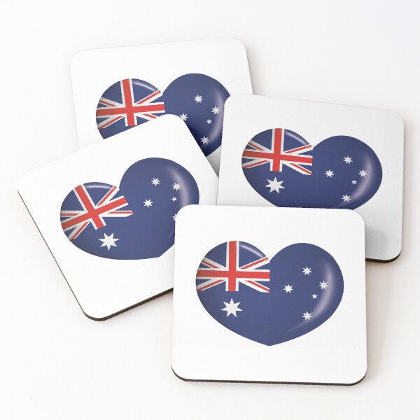 Artikelvorschau, Symbol, das die Herzknopfflagge Australiens darstellt. Ideal für Kataloge institutioneller Materialien und Geografie entworfen und verkauft von LucianoCosmo.