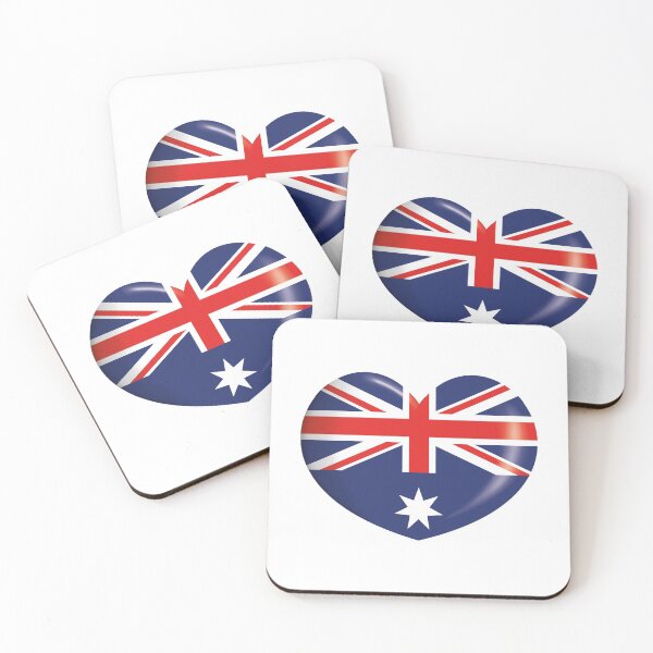 Artikelvorschau, Symbol, das die Herzknopfflagge Australiens darstellt. Ideal für Kataloge institutioneller Materialien und Geografie entworfen und verkauft von LucianoCosmo.