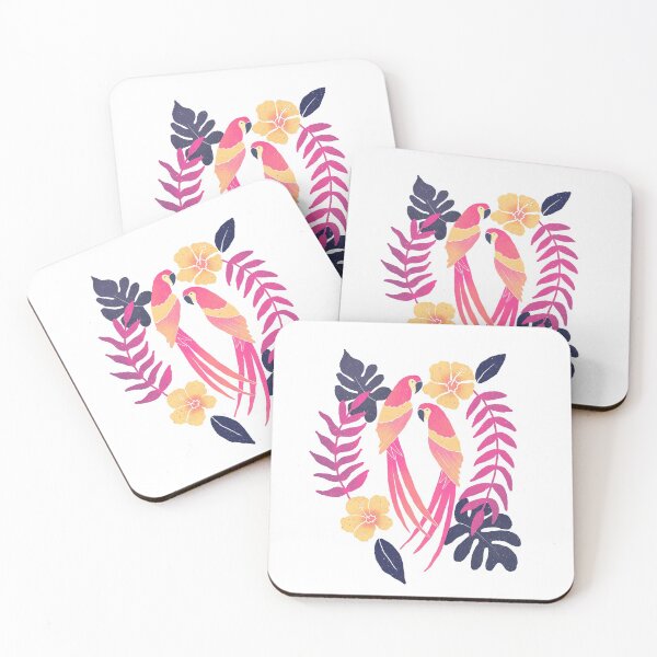 Item preview, Tropical sunset parrots designed and sold by Home Cyn Home.