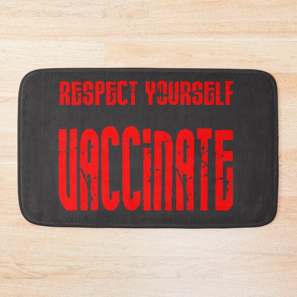 Item preview, Respect yourself, vaccinate quote in red designed and sold by all-quotes.