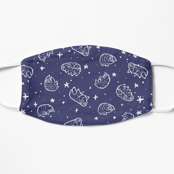 Tardigrades in Space (blue) Flat Mask