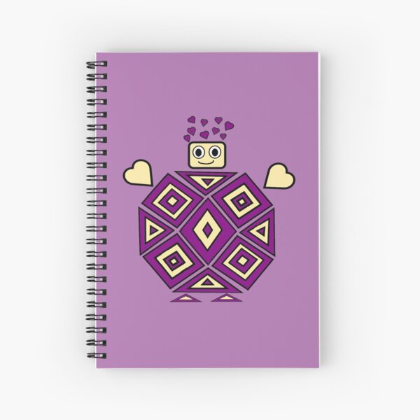 Purple and Yellow Shape Monster Spiral Notebook
