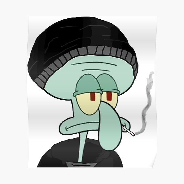 Doomer Squidward Poster.