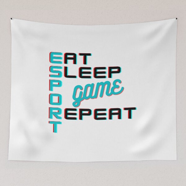 Item preview, Esport Eat Sleep Game Repeat #4 designed and sold by PopReset.