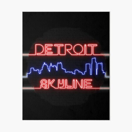 Artikel-Vorschau von Wolkenkratzer-Skylines von Detroit City - Hot Neon Design, designt und verkauft von JordanHolmes.