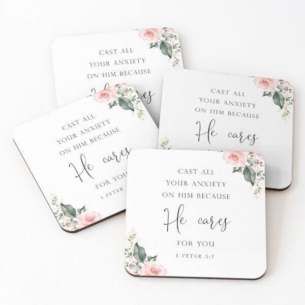 Item preview, He Cares For You Bible Verse 1 Peter 5:7 designed and sold by KAMdesignhaus.