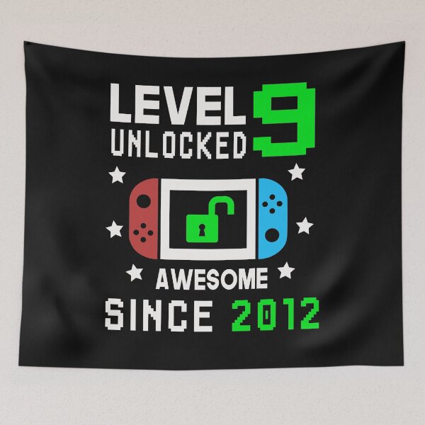 Item preview, Level 9 Unlocked Birthday Awesome Since 2012 designed and sold by binly123.