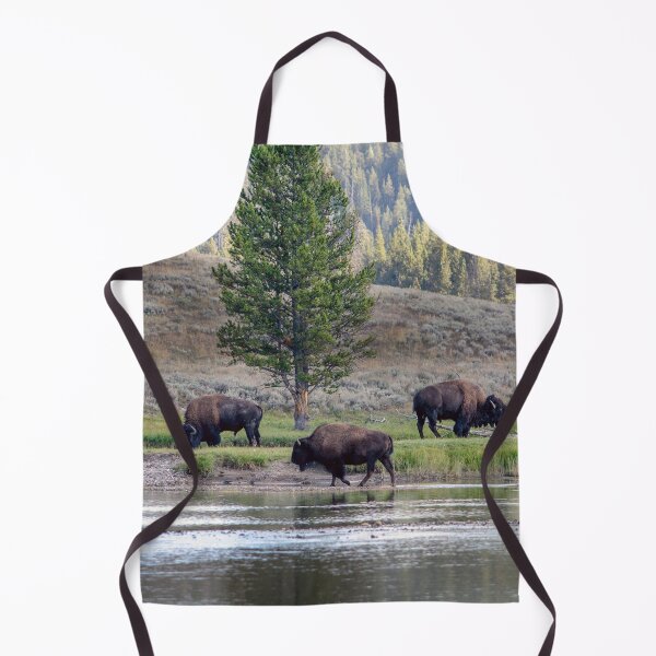 Item preview, Three Buffalo grazing in Yellowstone designed and sold by Susan Sheldon.