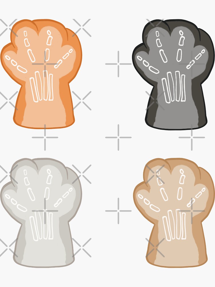 "Cat paws x ray " Sticker by irchiliart Redbubble