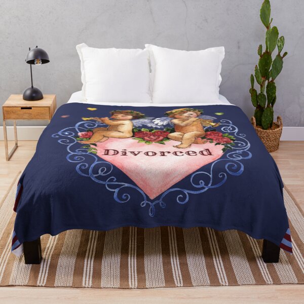 Item preview, Divorced valentine angels cherubs divorce announcement blue designed and sold by GrammarDance.