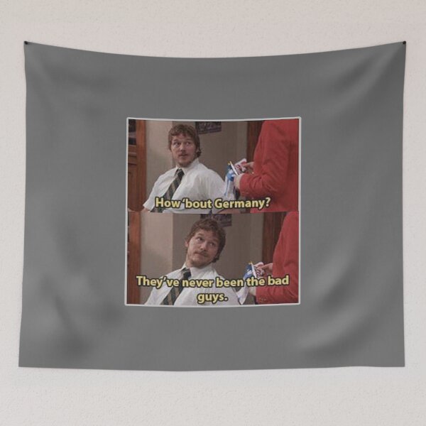 Item preview, Parks and Recreation Andy Dwyer Germany has Never Been the Bad Guys Quote  designed and sold by Lucas Marey.