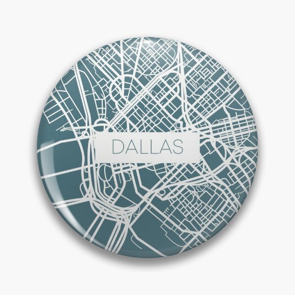 Artikelvorschau, Dallas Street Map White and Blue entworfen und verkauft von HelloGentry.