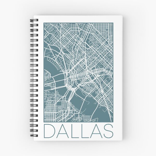 Item preview, Dallas Street Map White and Blue designed and sold by HelloGentry.