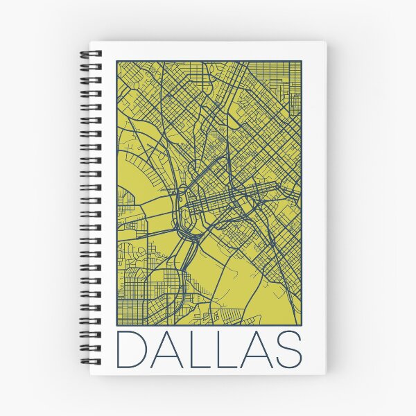 Item preview, Dallas Street Map Blue and Yellow designed and sold by HelloGentry.