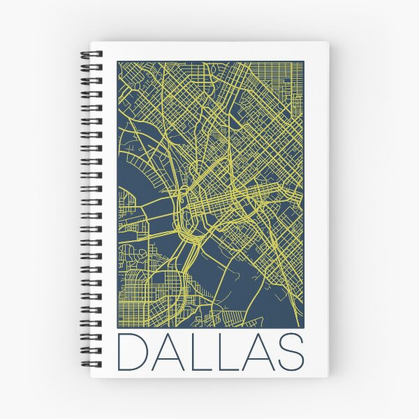 Item preview, Dallas Street Map Yellow and Blue designed and sold by HelloGentry.
