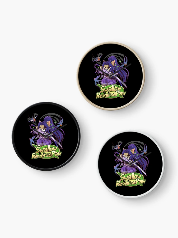 Thumbnail 3 of 4, Clock, Swallow ReversePaw designed and sold by Daryel99.