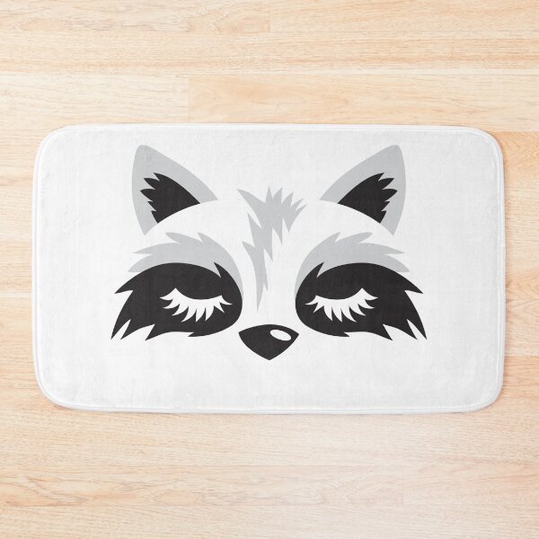 Item preview, cute Racoon face with long eyelashes designed and sold by jazzydevil.