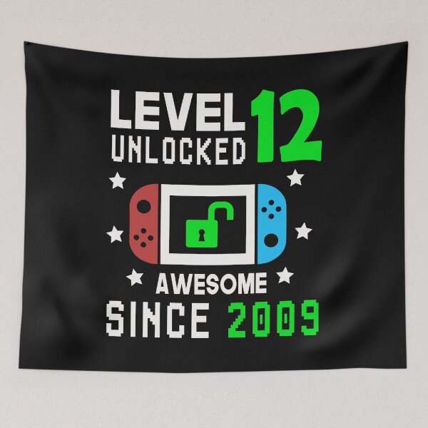Item preview, Level 12 Unlocked Birthday Awesome Since 2009 designed and sold by binly123.