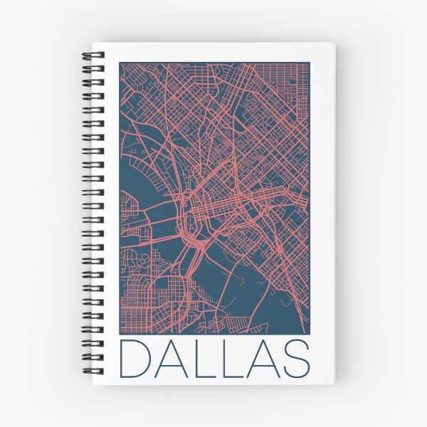 Item preview, Dallas Street Map Pink and Blue designed and sold by HelloGentry.