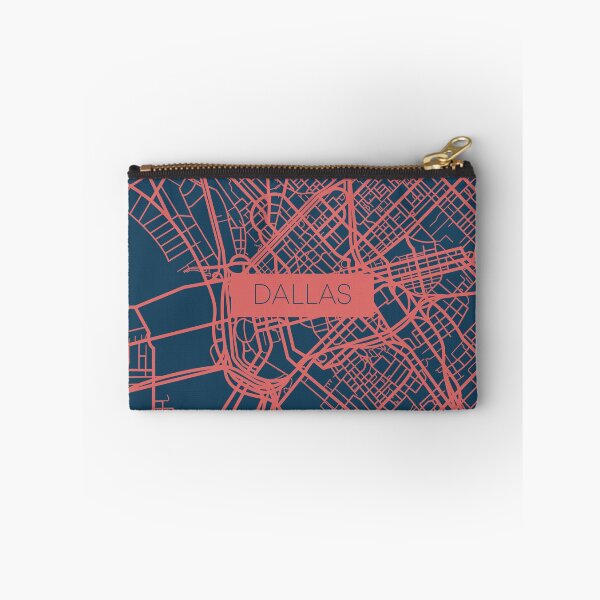 Item preview, Dallas Street Map Pink and Blue designed and sold by HelloGentry.