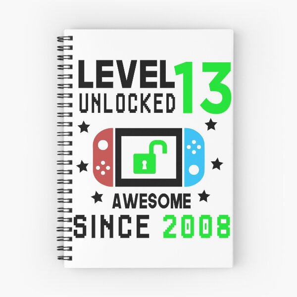 Item preview, Level 13 Unlocked Birthday Awesome Since 2008 designed and sold by binly123.