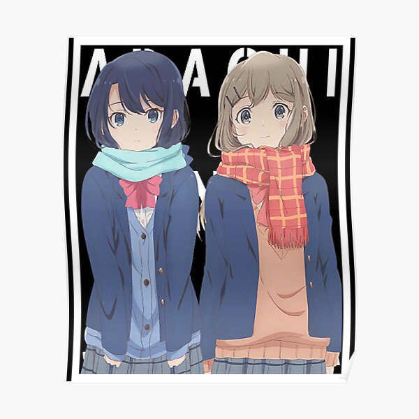 Adachi And Shimamura Background Text White Poster By Fahninggi Redbubble