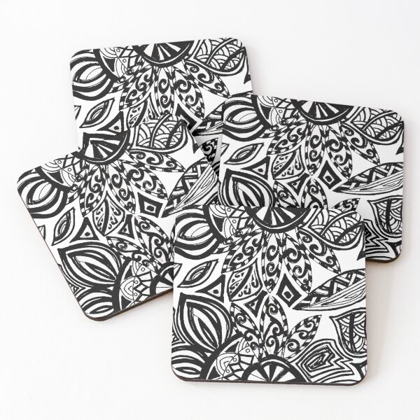 Artikelvorschau, Zendoodle in Schwarz und Weiß entworfen und verkauft von theartofpurpose.