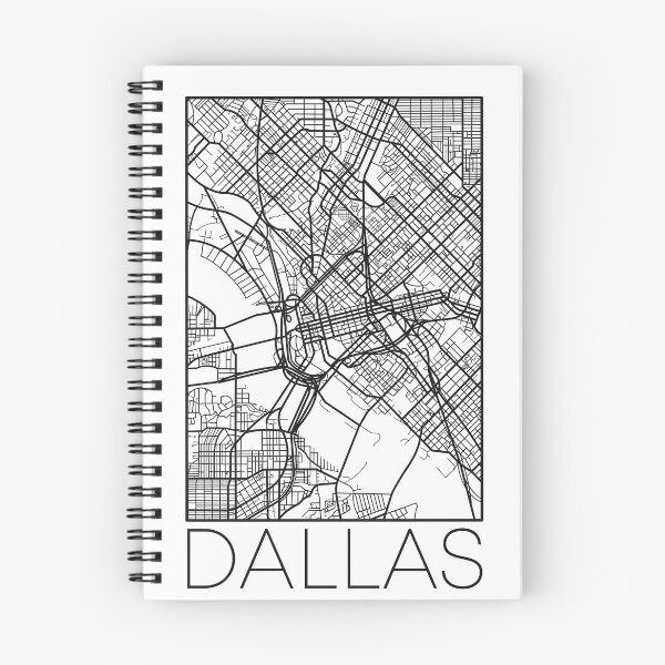 Item preview, Dallas Street Map Black and White Transparent designed and sold by HelloGentry.