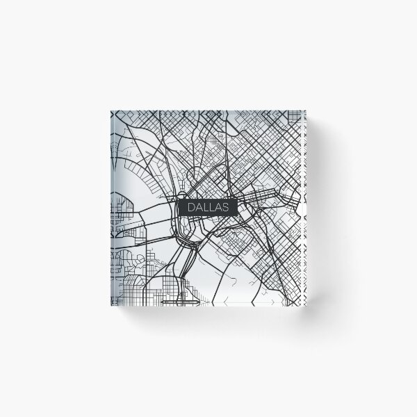 Item preview, Dallas Street Map Black and White Transparent designed and sold by HelloGentry.