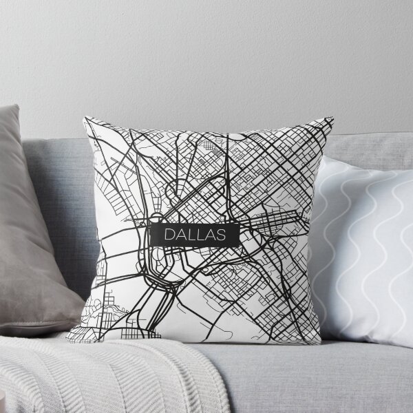 Item preview, Dallas Street Map Black and White Transparent designed and sold by HelloGentry.