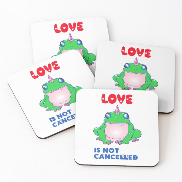 Item preview, Love Is Not Cancelled - Valentine Unicorn Frog designed and sold by LordAudes.