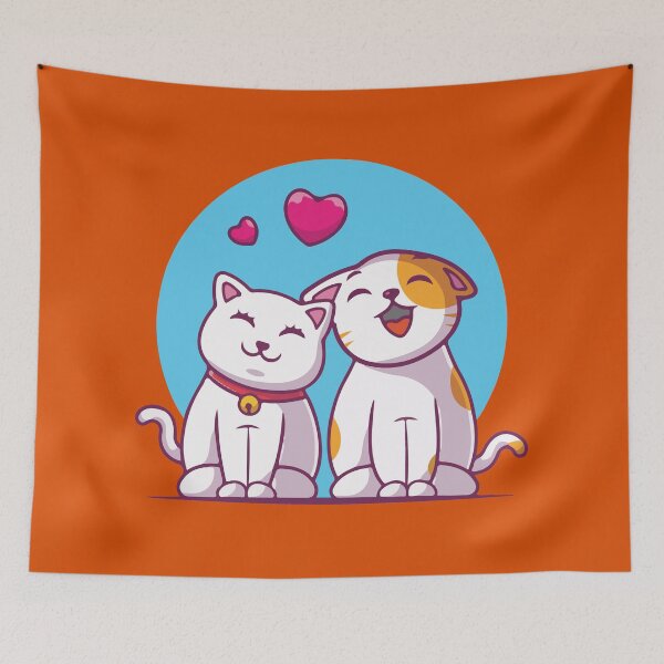 Item preview, Cute cat couple Valentine designed and sold by Cutefy.