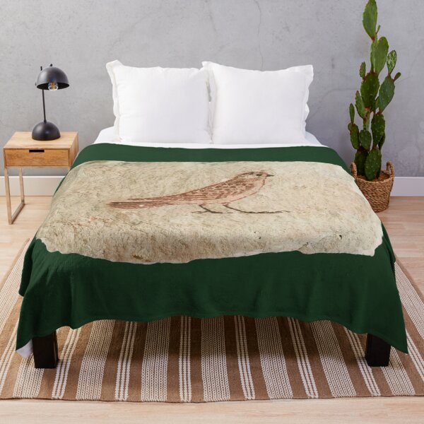 Item preview, Limestone ostraca with a painting of a Swallow (On dark green) designed and sold by DotorEaon.