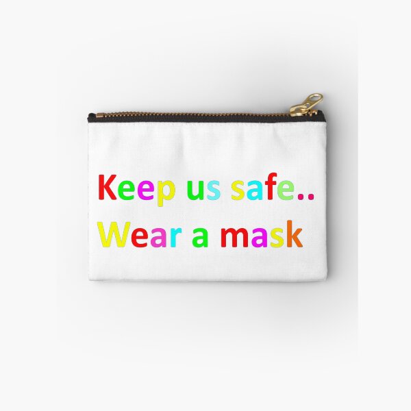 Item preview, Important family quote-Colorful letters spell Keep us safe...Wear a mask designed and sold by Vicky Rodden.