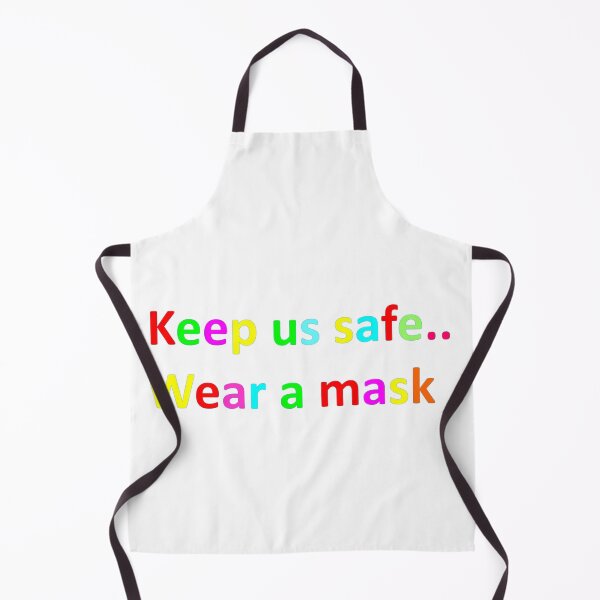Item preview, Important family quote-Colorful letters spell Keep us safe...Wear a mask designed and sold by Vicky Rodden.