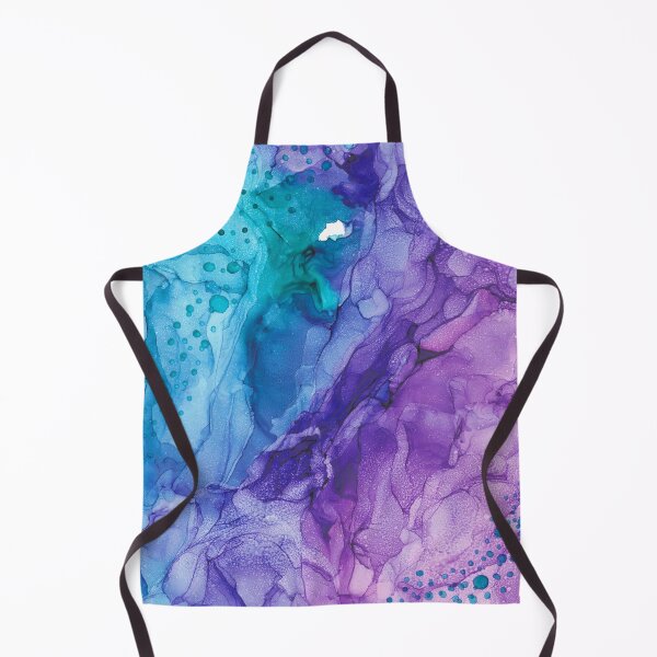 Item preview, Teal Purple Abstract 521 Alcohol Ink Painting by Herzart designed and sold by herzart.