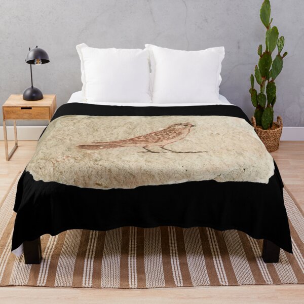 Item preview, Limestone ostraca with a painting of a Swallow (On black) designed and sold by DotorEaon.